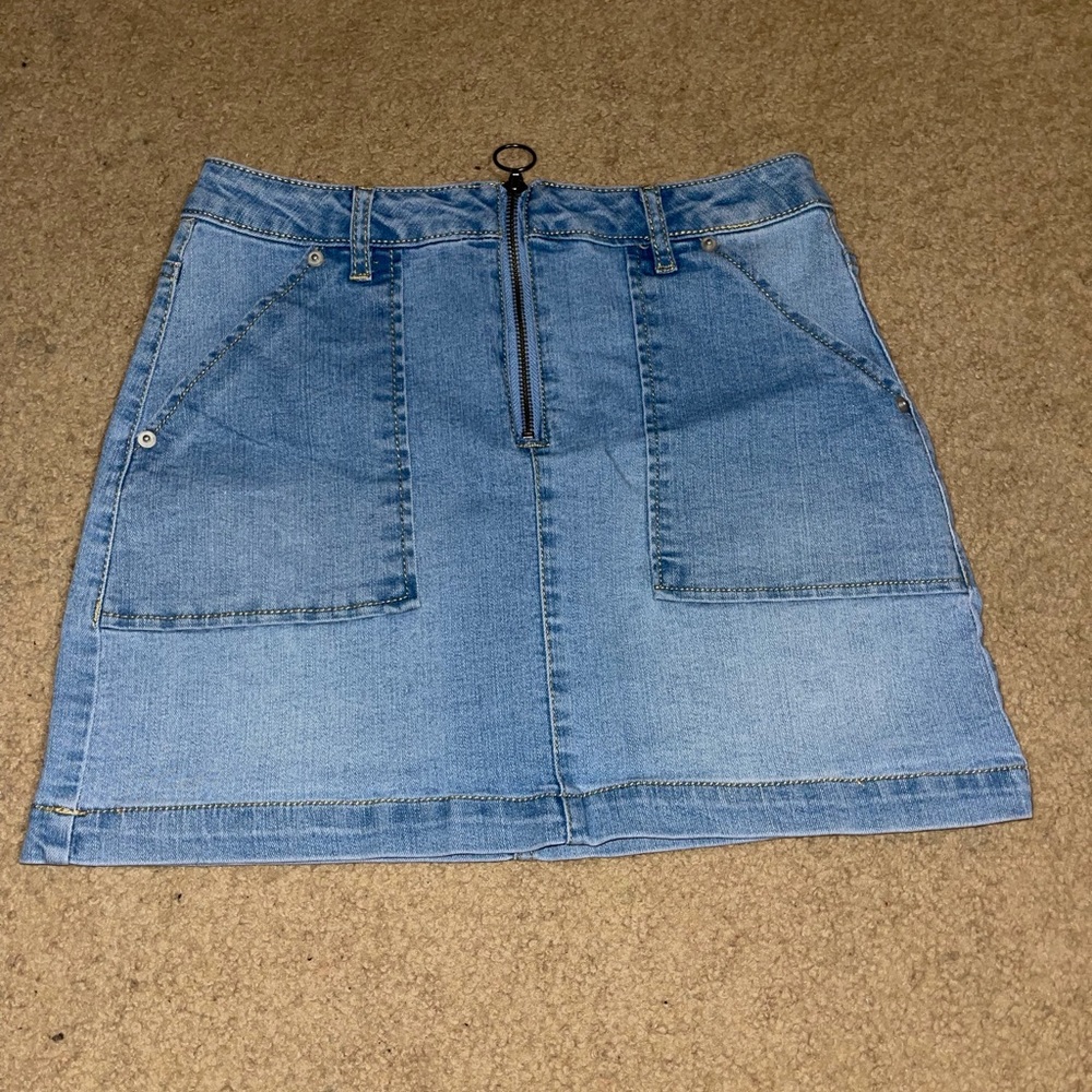 Denim light blue skirt